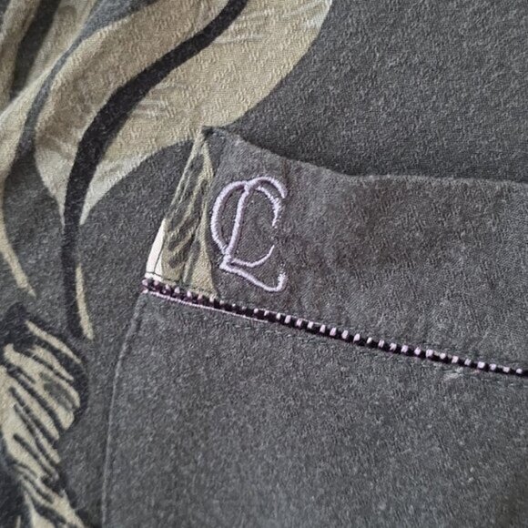 CHANGE | Night Shirt Dress Lingerie Green Floral Button Diwn Sz XL - Picture 3 of 6